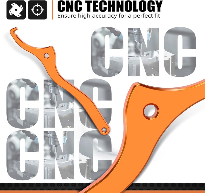 NICECNC Orange Shock Absorber Wrench WP Shock Compatible with KTM 16-22 125-450 SX SX-F XC XC-F 17-22 125-500 ALL ENDURO models,Compatible with Husqvana 125-501 TE FE TC FC TX FX 7-22,See Fitment - Image 2